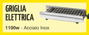 Griglia Elettrica ACCIAIO INOX ROSTELLA 1100w