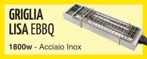 Griglia Elettrica ACCIAIO INOX LISA EBBQ 1800w
