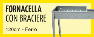LISA Fornacella in Ferro Torino con Braciere 120cm